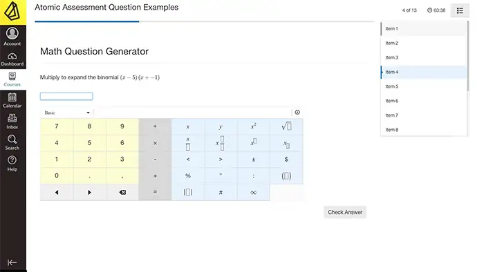 atomic assessments math question