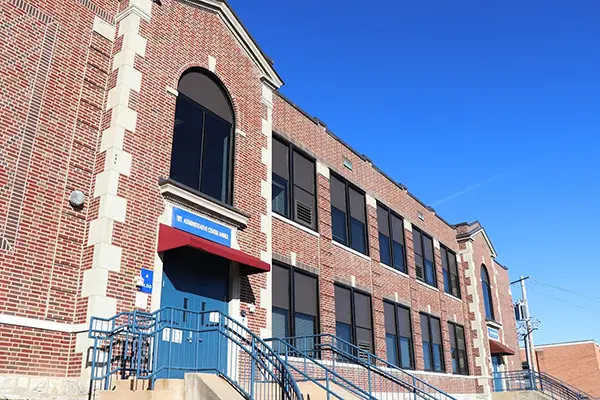 Outside view of the rockwood school building